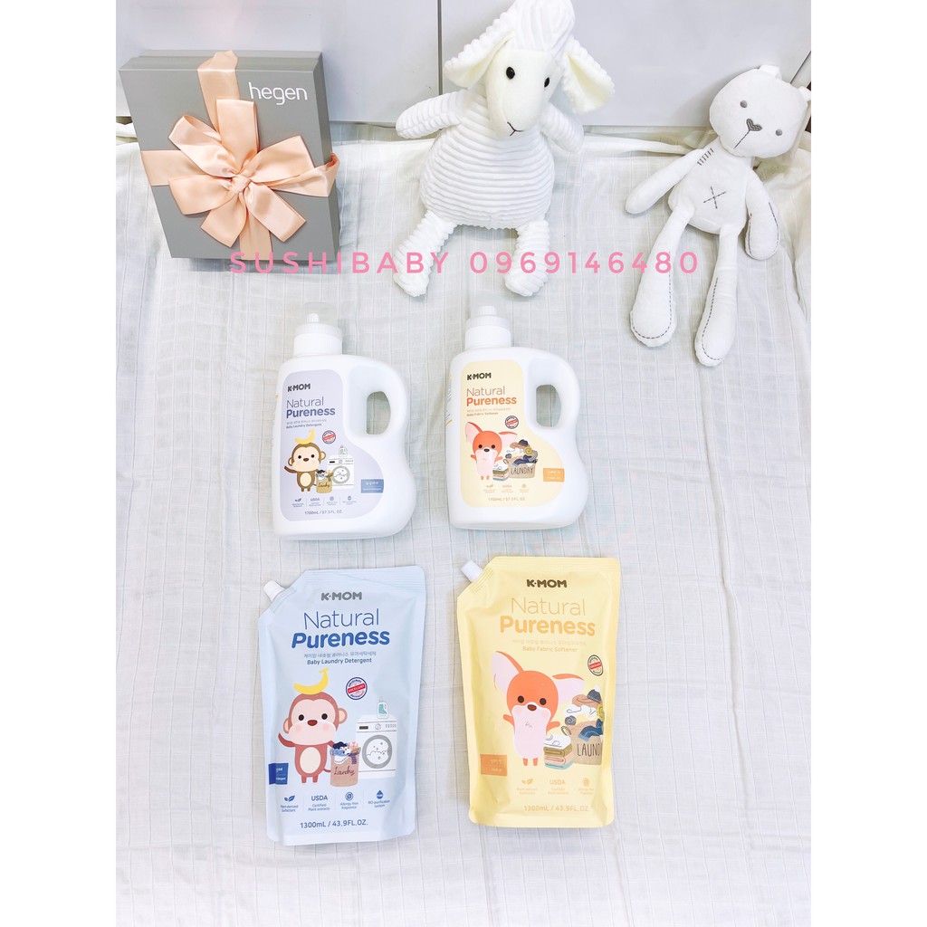 Nước giặt, nước xả đồ sơ sinh hữu cơ Kmom Hàn Quốc
