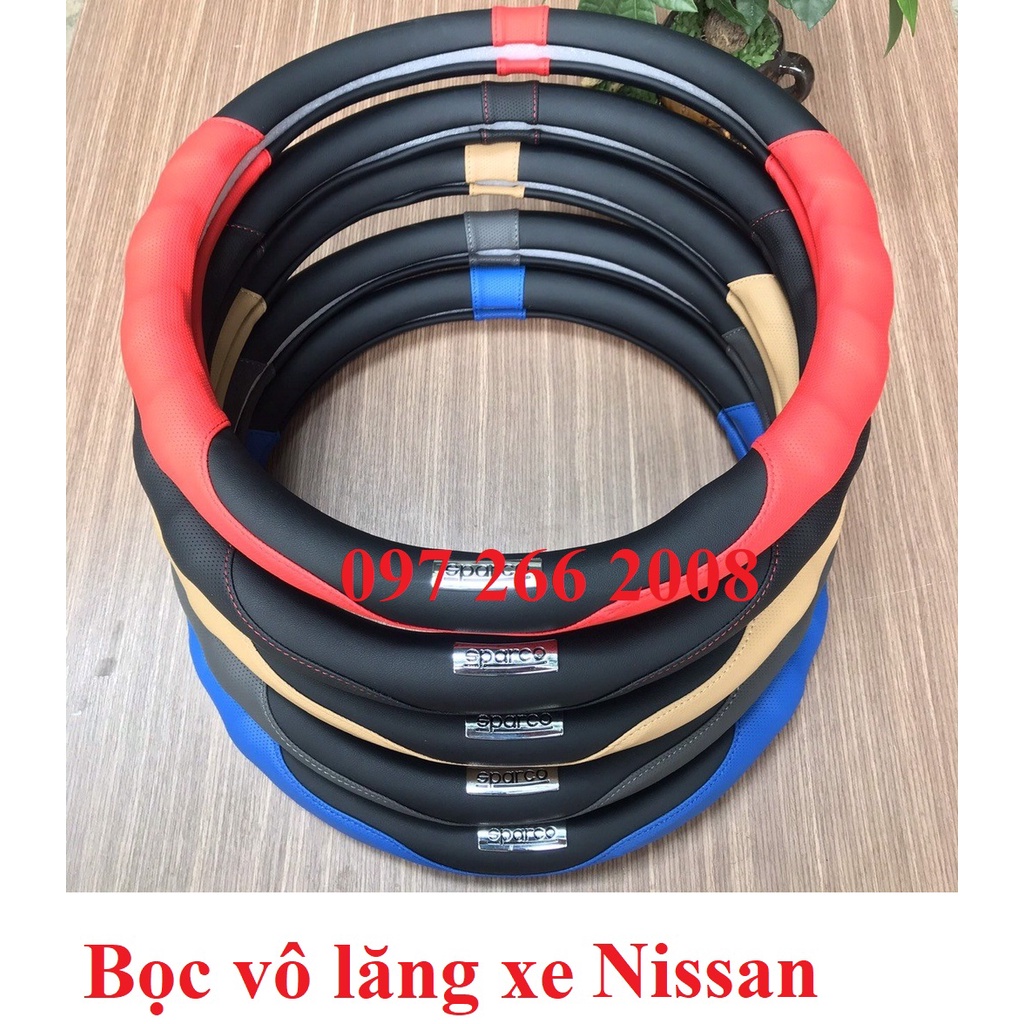 Bọc vô lăng Sparco xe NISSAN Sunny, Navara, Terra, Teana, X Trail, Altima Hàng đẹp