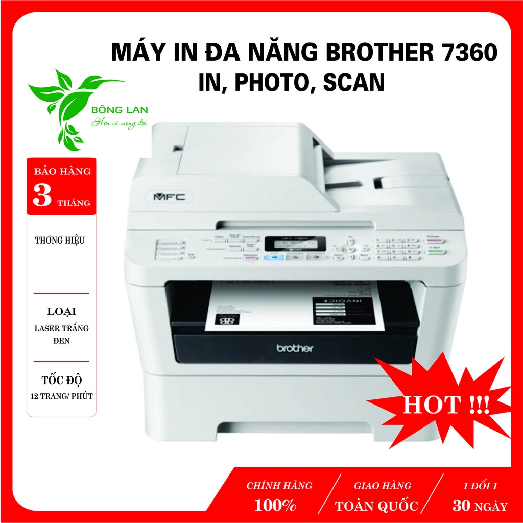 Máy photo mini, máy in, scan màu brother 1601, brother 1511 đã qua sử dụng