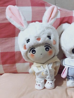 Mũ thỏ cho doll 15cm và 20cm