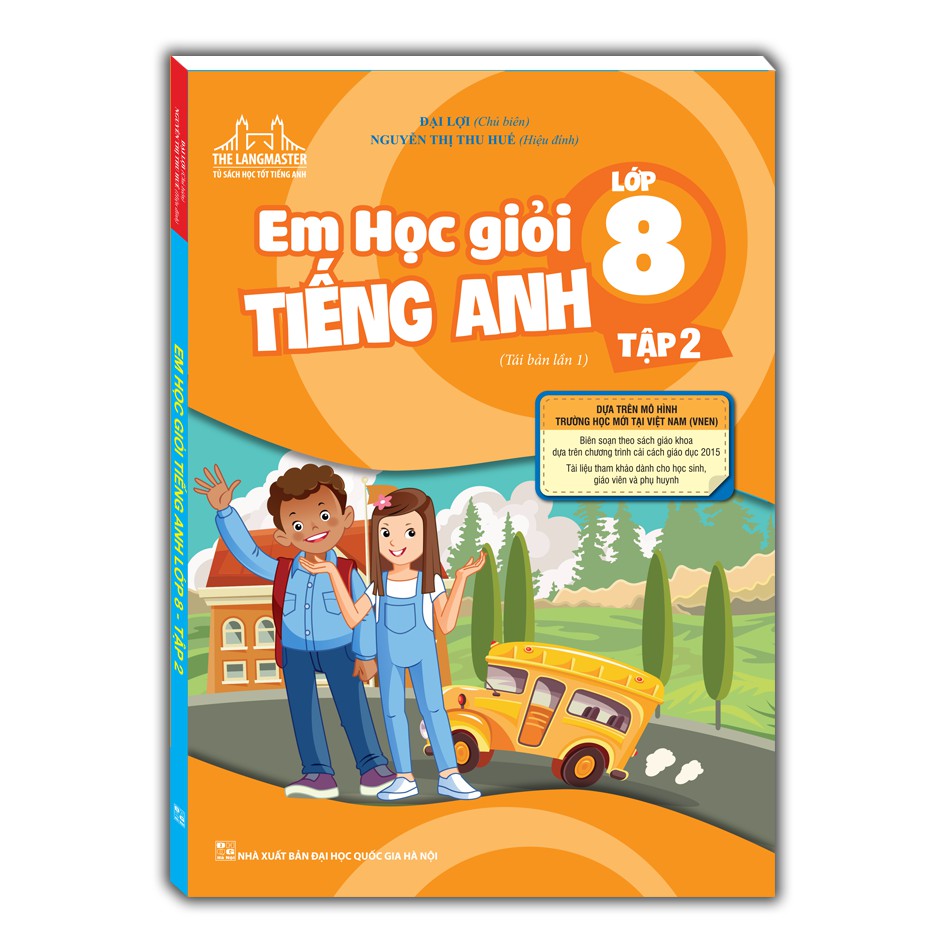 Sách - The Langmaster - Em học giỏi tiếng Anh lớp 8-tập 2 (sách màu tái bản)