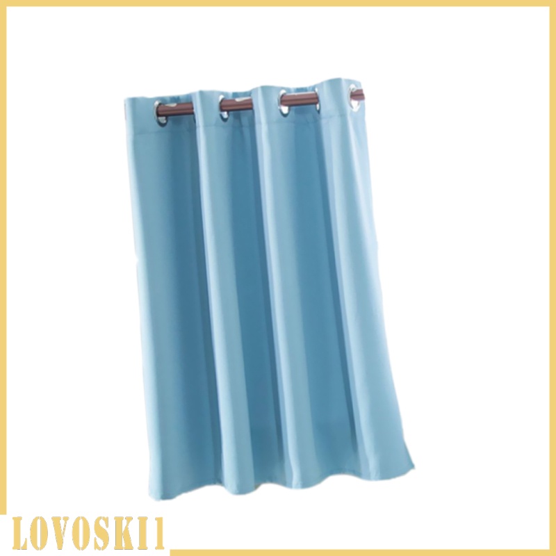 [LOVOSKI1]Solid Colored Short Valance Curtains Kitchen Window Treatment Coffee S