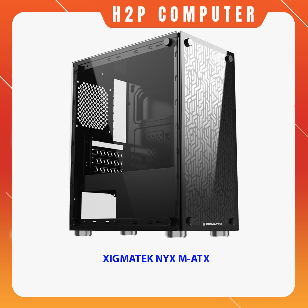 Vỏ Case XIGMATEK NYX - M-ATX, 2 SIDE TEMPERED GLASS New chính hãng Mai Hoàng