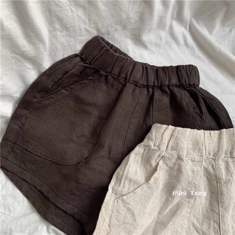 [Babycat] Hàng Có Sẵn Quần Short Vải Cotton Lanh Phong Cách Mori Nhật Bản Hàn Quốc Nhật Bản / Hàn Quốc Mùa Hè 2022 Dễ Phối Đồ Mới Cho Nam Và Nữ