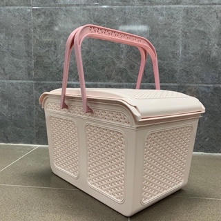 Rổ đựng đồ đi đẻ, làn nắp 2604 có quai xách nhựa VIETNHAT