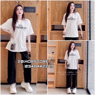 SET ÁO NO COMMENT MIX QUẦN SỚ THỤNG - BỘ ÁO IN CHỮ NO CMT + QUẦN CULLOTES BAGGY ĐEN UNISEX