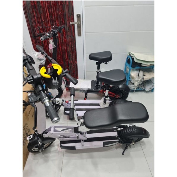 XE ĐIỆN SCOOTER CAO CẤP MẸ BỒNG CON 2 NGƯỜI NGỒI-) .3 CHẾ ĐỘ TỐC ĐỘ