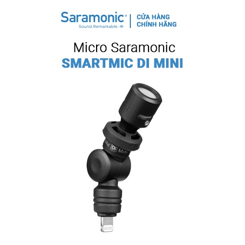 Micro thu âm đa hướng Saramonic SmartMic Di Mini - Kết nối trực tiếp vào điện thoại - Bảo hành 24 tháng chính hãng