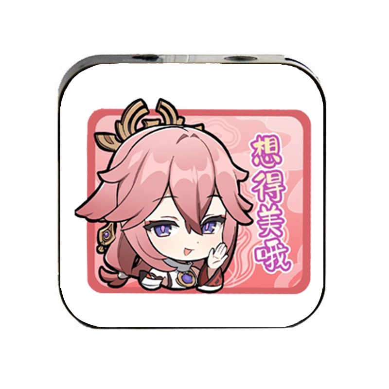 Máy nghe nhạc mp3 in hình GENSHIN IMPACT ver CHỮ NHẬT game anime chibi dễ thương xin xắn kèm tai nghe tiện lợi cá tính