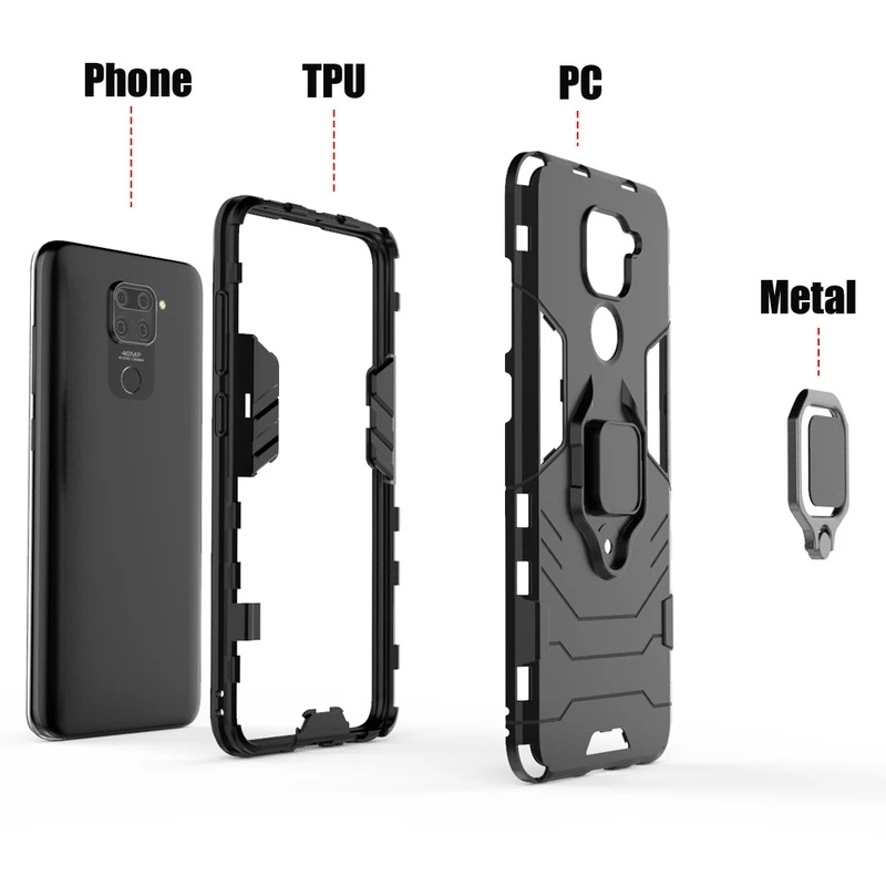 Ốp Điện Thoại Chống Sốc Có Giá Đỡ Cho Xiaomi Redmi Note 10 9 8 Pro 10S 9S 9A 9C 9T Poco M3 F3 X3 Pro