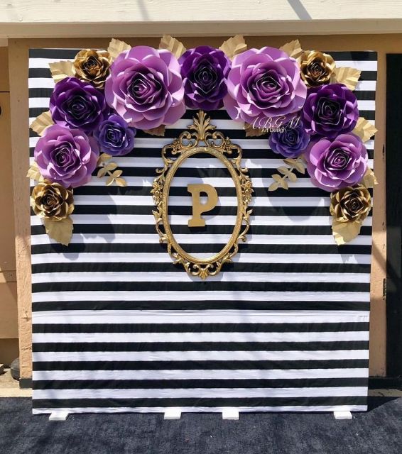 Hoa giấy trang trí backdrop