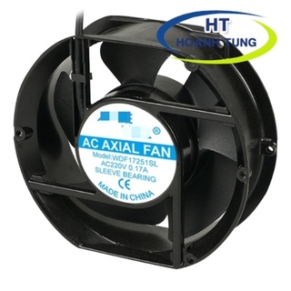 Quạt tròn hút thổi 1,6 tấc kích thước 172x150x51 dây đồng vỏ nhôm giải nhiệt điện áp 220VAC chất lượng tốt