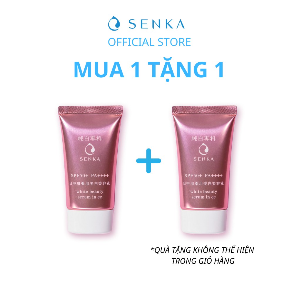 [MUA 1 TẶNG 1] Chống nắng serum 3 trong 1 Senka White Beauty CC 40g