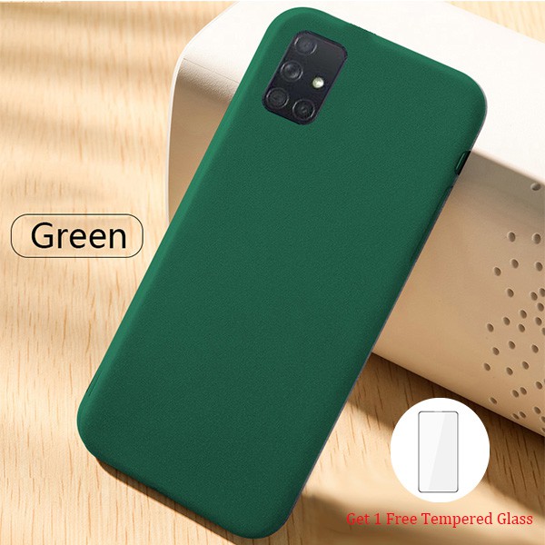Ốp điện thoại silicon mềm mặt nhám bảo vệ toàn diện cho Samsung Galaxy A51 A71 | BigBuy360 - bigbuy360.vn