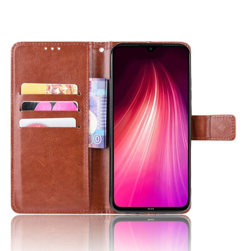 Bao da điện thoại màu trơn thanh lịch cho Xiaomi Redmi Note 8 Pro Note8 8Pro