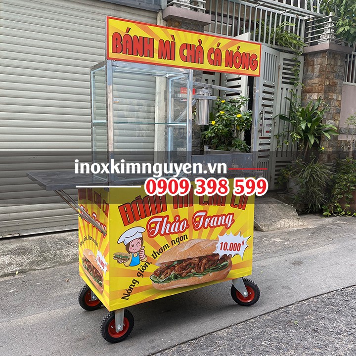 Bán xe bánh mì chả cá 1M tại HCM