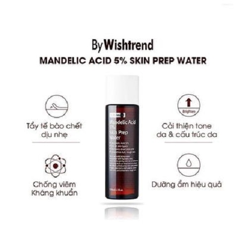 Toner Tẩy Da Chết By Wishtrend Mandelic Acid 5% Skin Prep Water 120ml