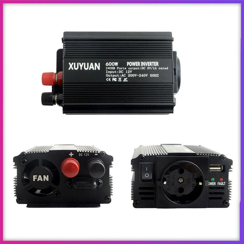 Thiết Bị Chuyển Đổi Nguồn Điện Dc 12v Sang Ac 220v 600w Dành Cho Thiết Bị Gia Sang Ô Tô