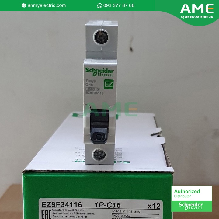 Cầu dao tự động MCB (át tép) 1 pha 16A Schneider_EZ9F34116