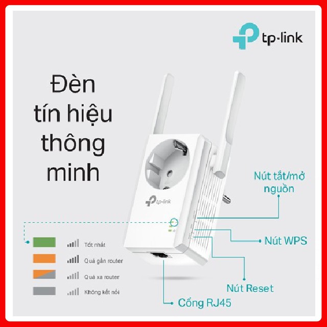 Kích sóng Wifi TP-LINK TL-WA860RE - Chuẩn N Tốc độ 300Mbps (BH chính hãng 24T)