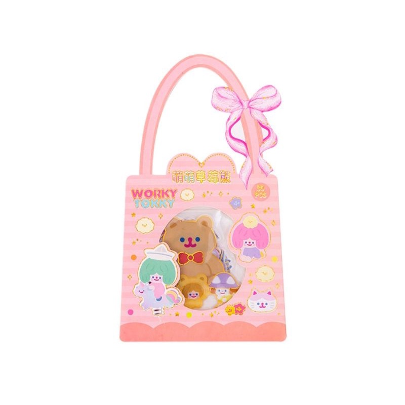 Giỏ xách  sticker 30 miếng xinh xắn cắt sẵn , mã JJ-SZB