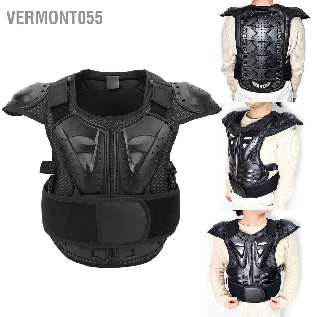 Có thể bán buôn Áo giáp đi xe máy thoải mái Xe đạp Đi Bảo vệ lưng ngực cho trẻ em Trẻ Vermont055 Hàng giao ngay