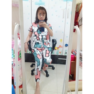 (Ib chọn mẫu) Pijama áo cộc quần dài (40~60kg tùy chiều cao)