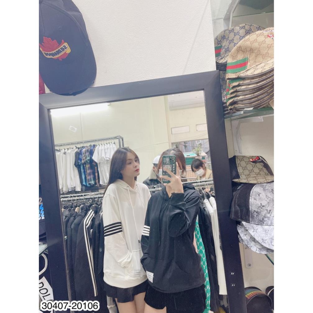 [Có Sẵn] Áo nỉ hoodie Thome Kẻ Tay - Áo nỉ có mũ cho nam