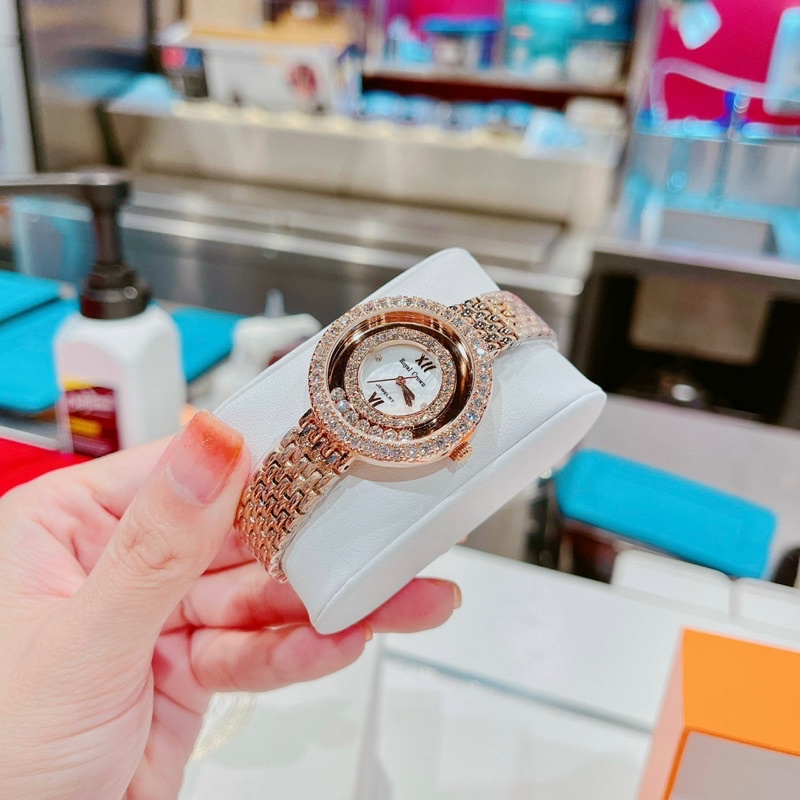 Set Đồng Hồ Nữ Royal Crown , Mặt 32mm, Chống nước 30m