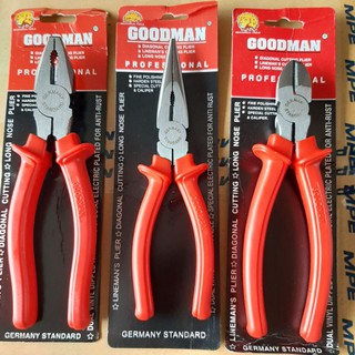 Bộ 3 cây kìm cắt điện nhọn GOODMAN