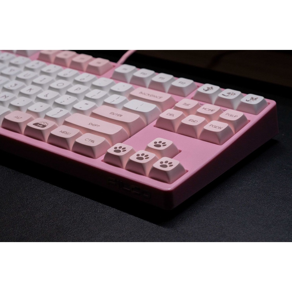 Keycap Cheese Cat XDA PBT Dyesub - bộ nút thay cho bàn phím cơ 60 68 84 87 80 137