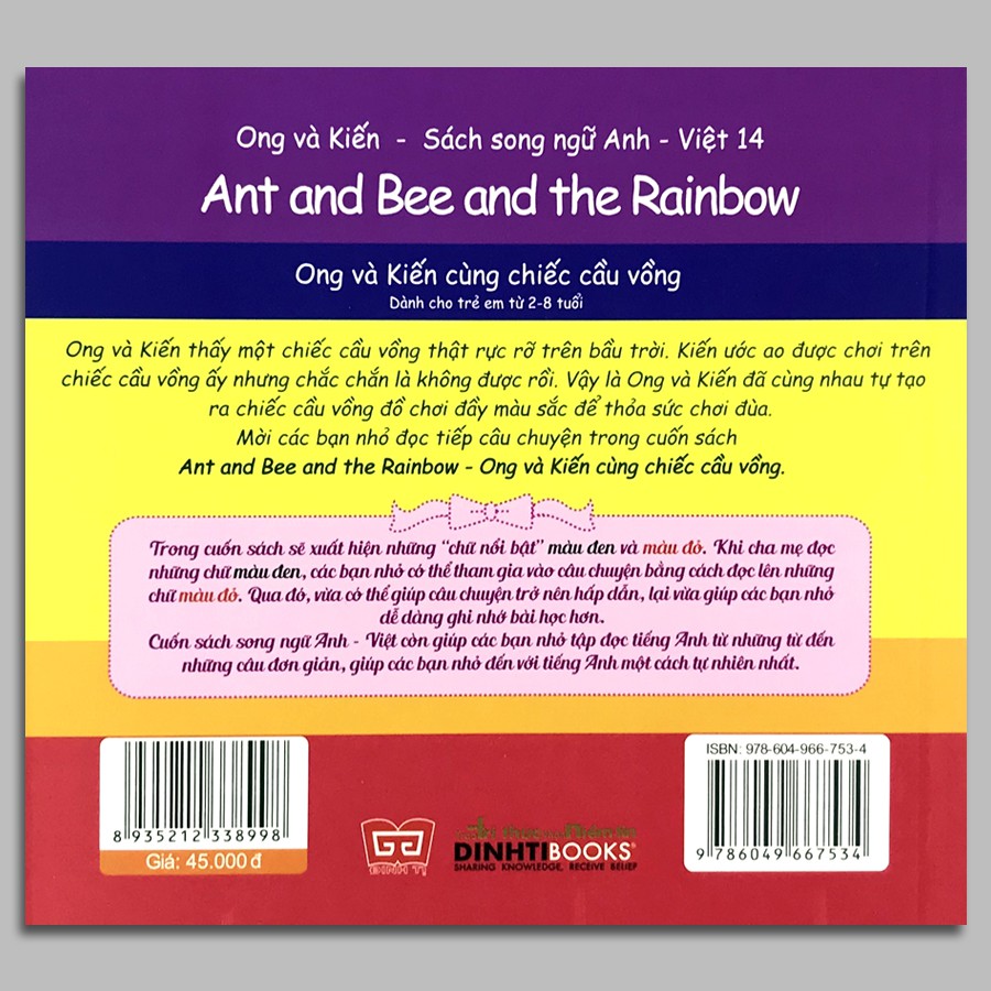 Sách - Ong và Kiến 14 - Ong và Kiến cùng chiếc cầu vòng - Dễ dàng nhận biết các màu sắc