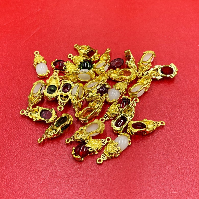 Vòng cổ Mặt Đá Hình Chú Mèo Phong Cách Cổ Điển