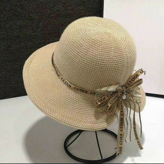 Mũ cói tiểu thư 💕Freeship💕 Mũ cói tiểu thư sang chảnh thắt nơ sau
