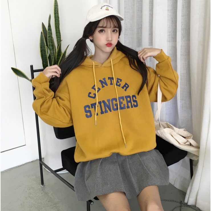 Áo hoodie nữ dài tay trong lót lông năng động trẻ trung phong cách ulzzang Hàn Quốc | BigBuy360 - bigbuy360.vn