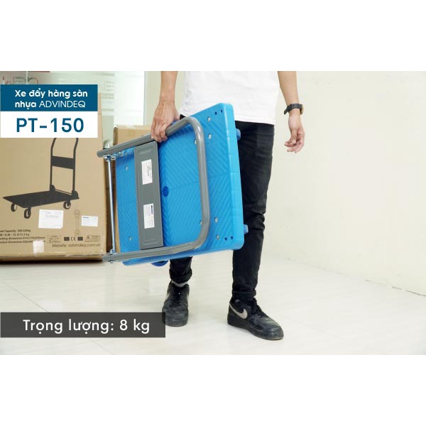 Xe đẩy hàng 4 bánh gấp gọn 170kg nhập khẩu ADVINDEQ,bánh cao su không ồn,xe kéo hàng gấp gọn đa năng-Chính hãng BH 1 năm