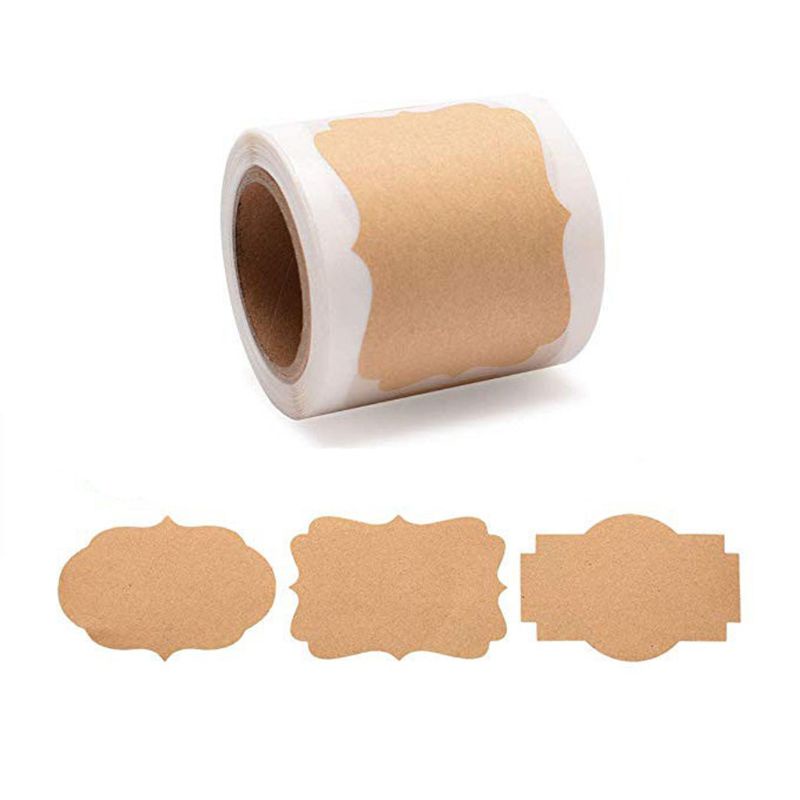 Bộ 300 Nhãn Dán Lọ Thủy Tinh Mason Tự Nhiên Dùng Trang Trí Bánh