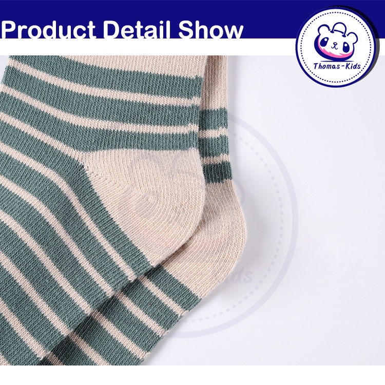 [THOAMS KIDS] Set 5 Đôi Vớ Cotton Thấm Hút Mồ Hôi In Họa Tiết Hoạt Hình Thời Trang Cho Bé Trai Và Gái