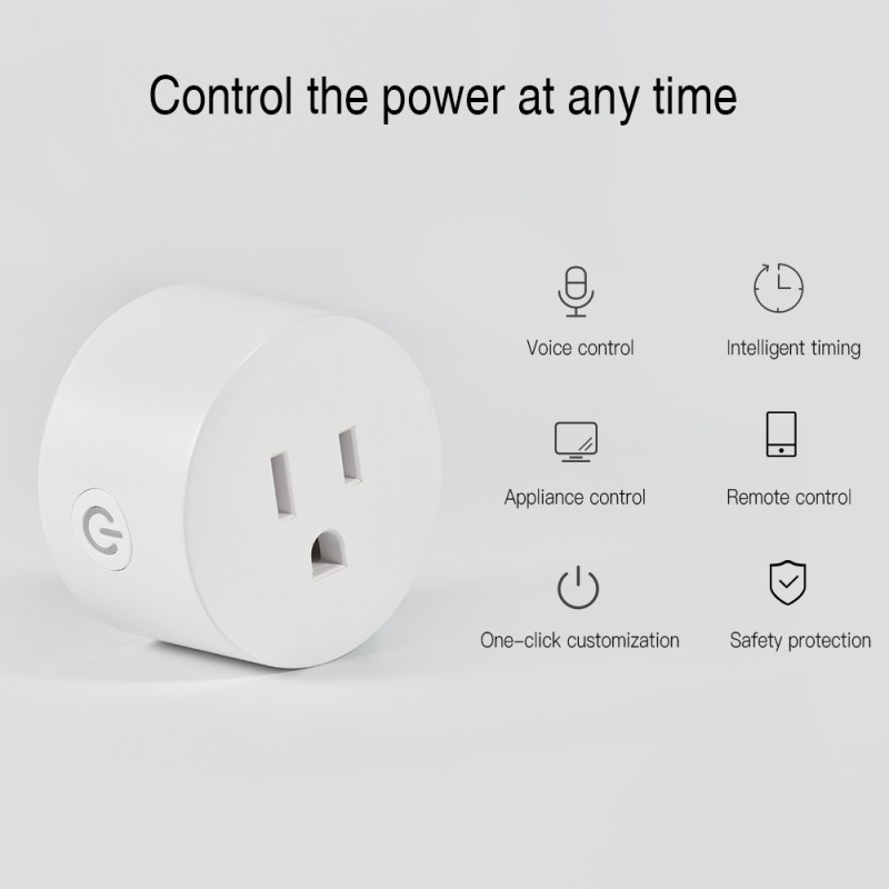 Ổ Cắm Điện Thông Minh Wifi 90-250v Ổ Cắm Điện Thông Minh Kết Nối Wifi Điều Khiển Từ Xa
