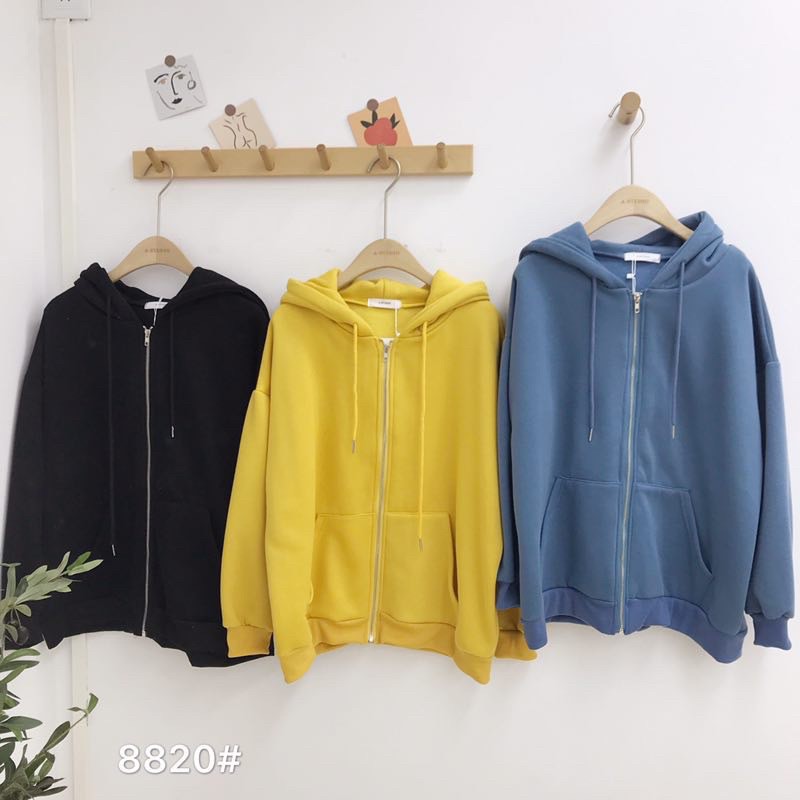 Áo khoác hoodie nỉ bông trơn | BigBuy360 - bigbuy360.vn