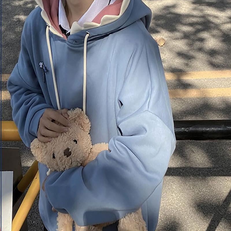 áo hoodie Áo hoodie tay dài dáng rộng thiết kế hình cá mập dễ thương size M-3XL dành cho bạn nam Áo khoác hoodie nỉ siêu rẻ phù hợp nam nữ