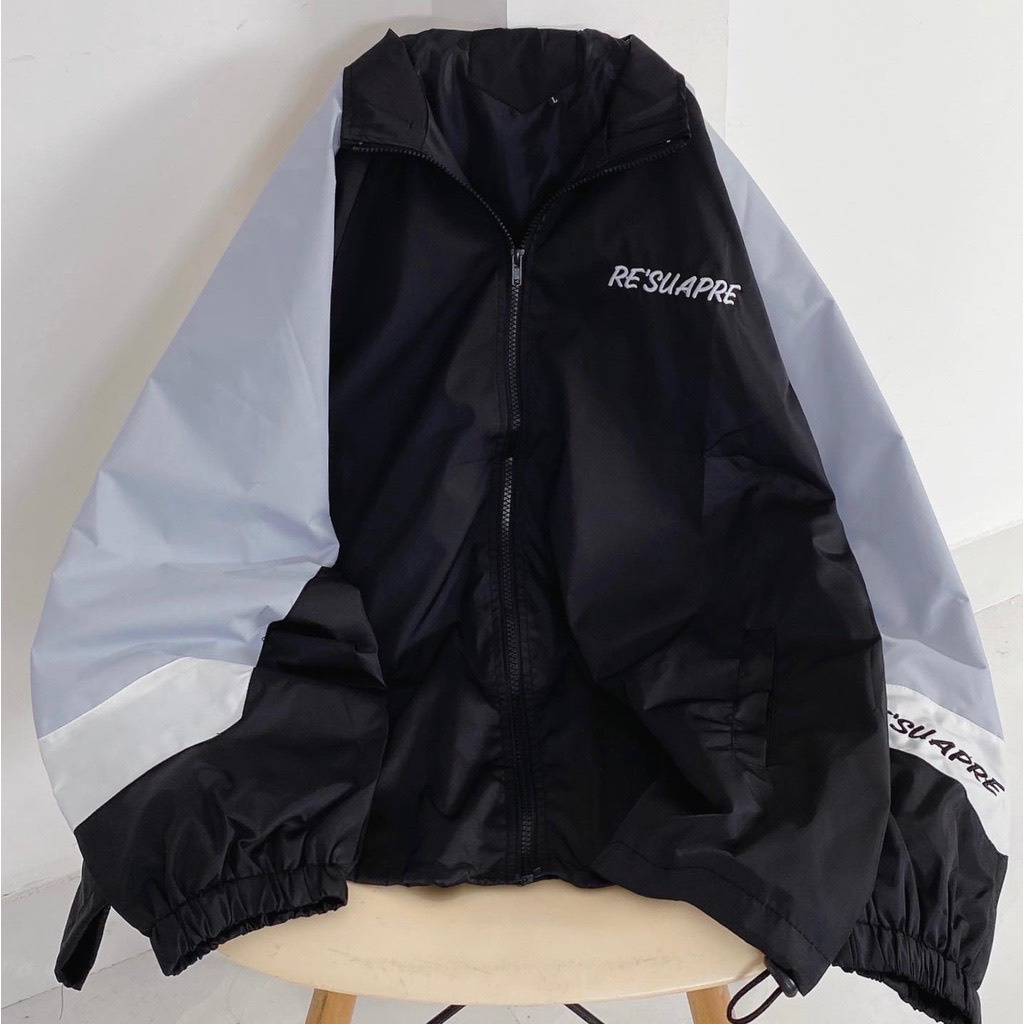 Áo Khoác Bomber Gió Re Dáng Rộng Nam Nữ 2 Lớp Chất Dù Uzzlang Unisex