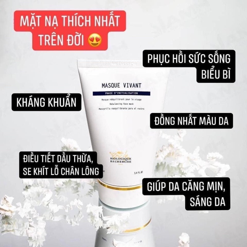 ✅   Mặt Nạ Điều Tiết Dầu, Thanh Lọc Và Làm Sáng Da Biologique Recherche Masque Vivant 100ml