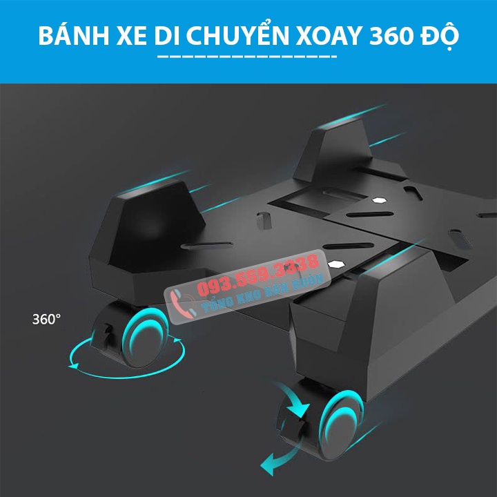 Giá Đỡ Máy Tính Để Bàn PC ErgoTek EP6 - Có Bánh Xe Di Chuyển Tiện Lợi - Chân Đế Máy Tính Để Bàn Di Động - Xoay 360 Độ