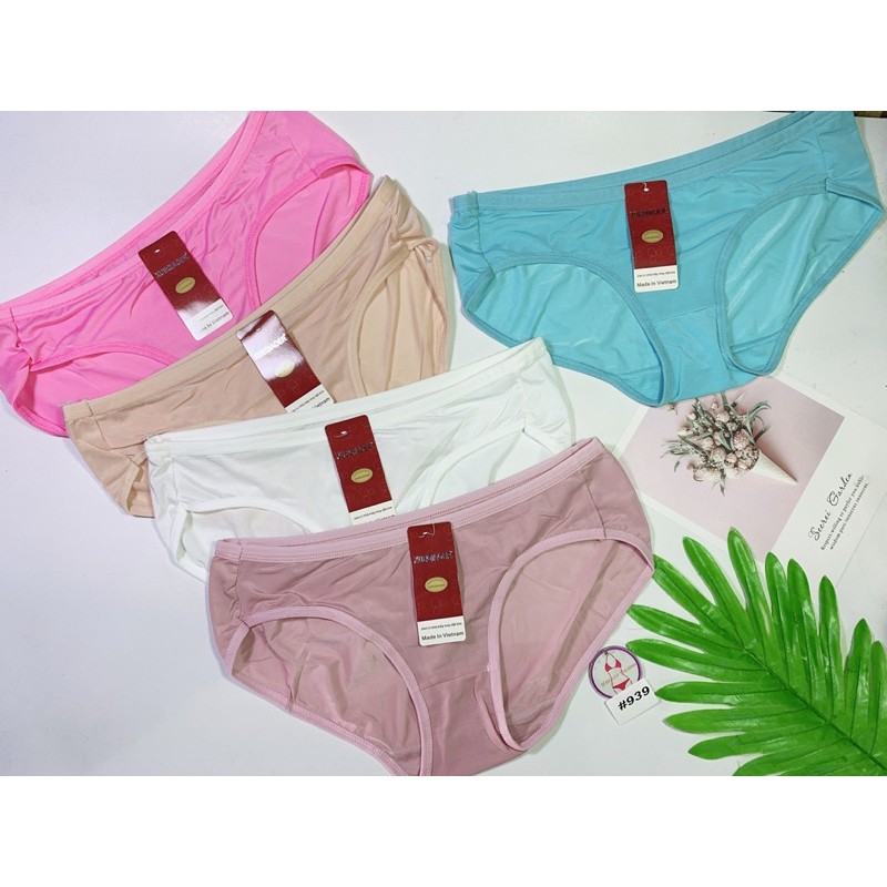 Quần lót nữ thun lạnh thoáng mát thoải mái 939 size&lt;65kg set 10 cái