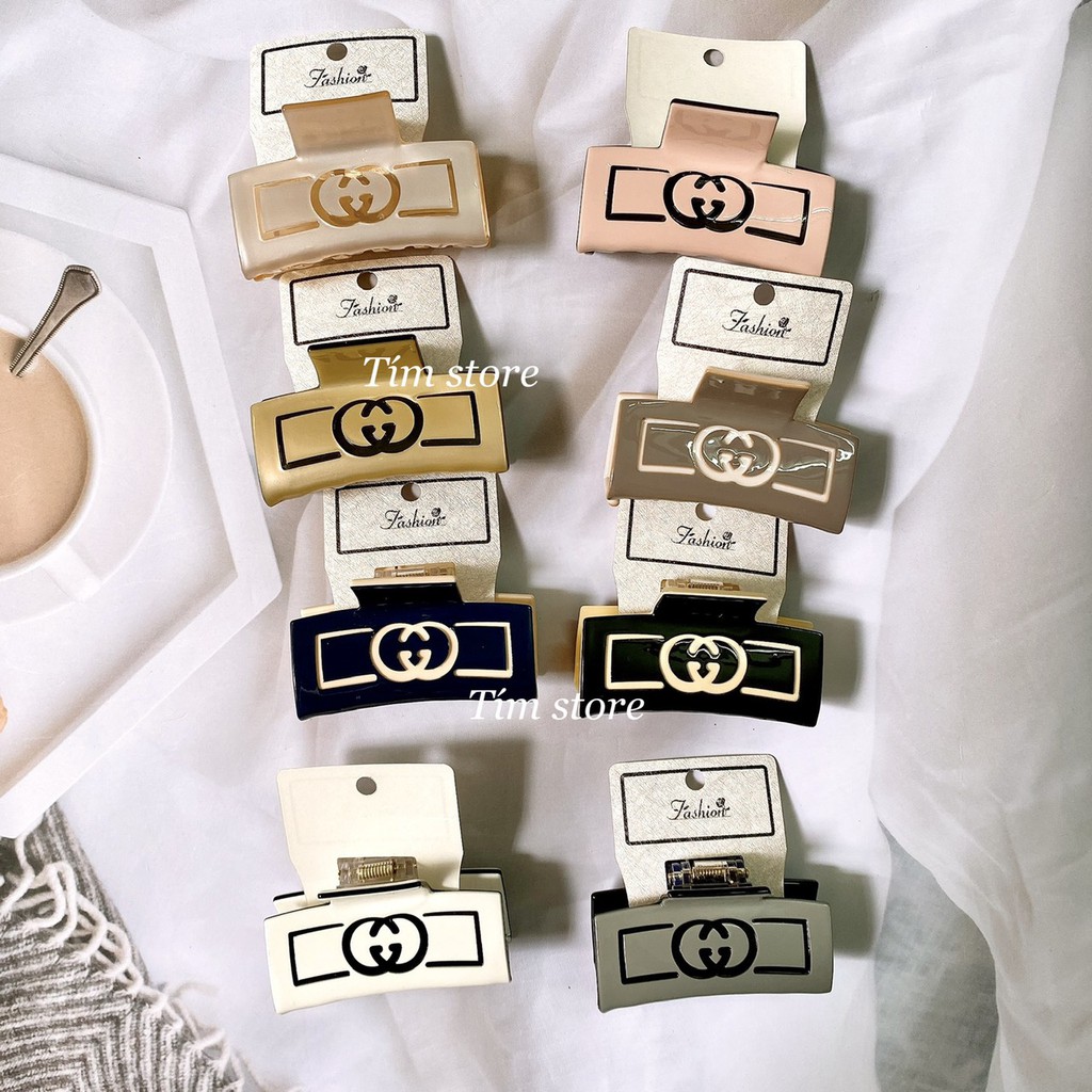 Kẹp bấu tóc cao cấp cua nhiều răng dài nhựa xịn TÍM STORE phụ kiện búi tóc thời trang phong cách hàn quốc