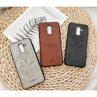 Ốp lưng giả da Oppo Samsung J8 / A6plus họa tiết hươu sang trọng