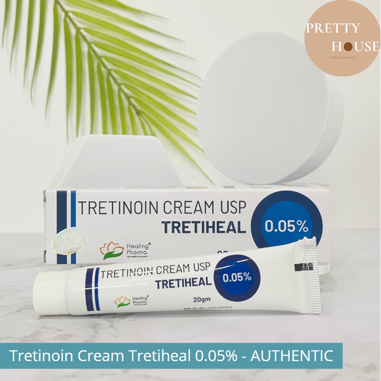Tretinoin Cream USP 0.025/0,05/0,1 - kem giảm mụn, mờ thâm nám, chống lão hoá Tretiheal
