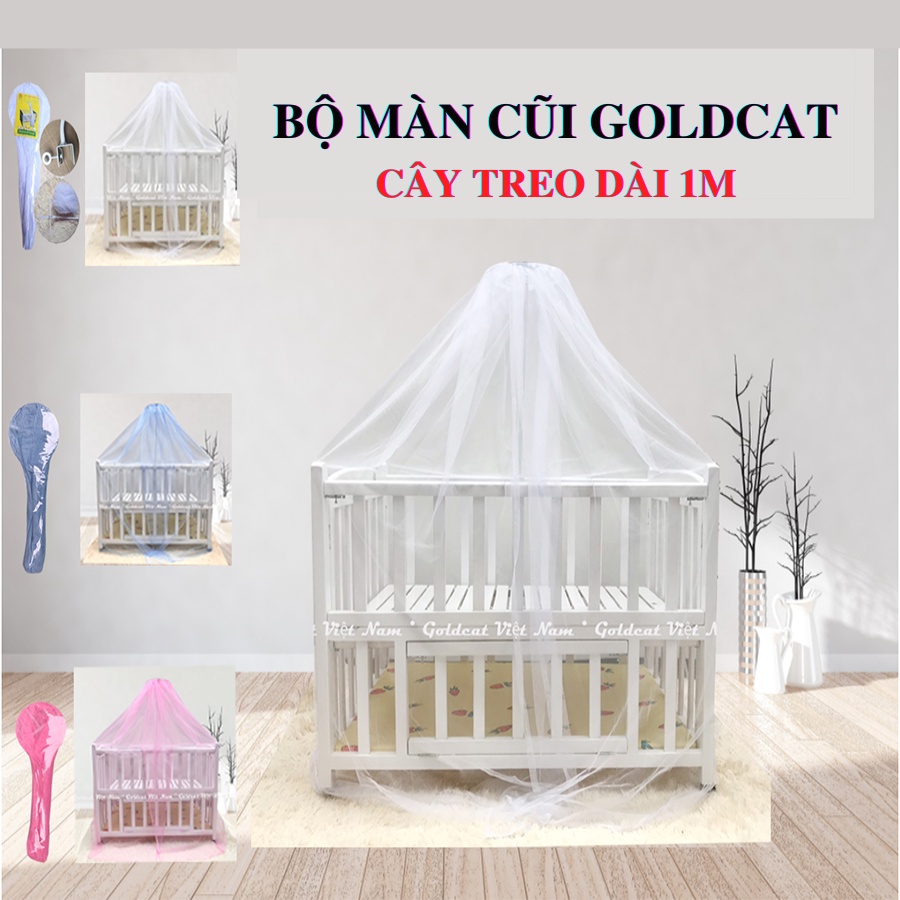 [HOT]  Bộ Màn Nôi, Mùng Cũi Cho Bé GOLDCAT Chất Vải Mắt Lưới Và Khung Treo Tăng Chỉnh Chiều Cao Bảo Vệ Bé Khỏi Côn Trùng