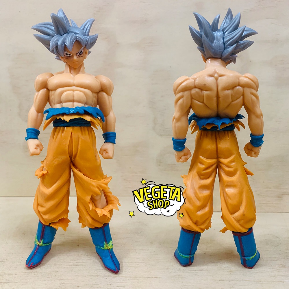 Mô hình Dragon Ball Super - Mô hình Son Goku Songoku Ultra Instinct UI Bản năng vô cực - Goku tóc bạc - Cao 18cm